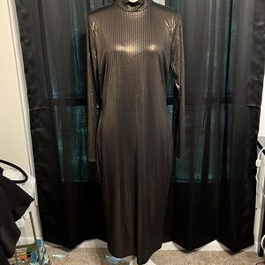 Fashion Nova Black and Gold Dress